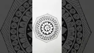 Hexagon mandala art 🌺|Try it 😉||#mandalaart#art#shorts#viralshorts