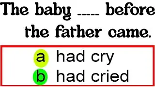 Past Perfect I Grammar Test I Only Genius Can Score 20/20?