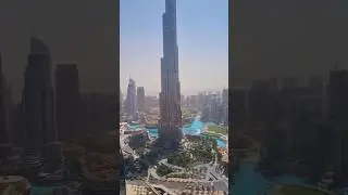 Glass floor walking Dubai! 💃 #burjkhalifa #travel #glassfloor #shorts #incredible #dubai