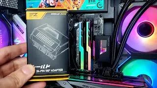 Adaptador Atx 24 pinos 180 graus com ilumina&ccedil;&atilde;o argb