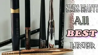 SWISS BEAUTY All Best Eyeliner 👀 ||Review &Swatch ||Swiss Beauty Rs. 149 to349 between all Eyeliner