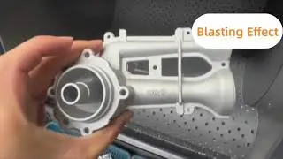 BlastKing Tumble Shot Blasting Machine &ndash; Working Animation & Blasting Effect for Aluminum Parts 🔄🛠️✨