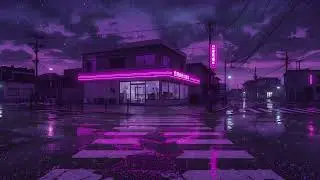 Silent Neon Streets of Japan 🌃 Lofi Rain Mix 🌧️ Retro Night Chillhop Vibes