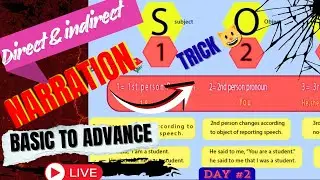 Day 2 - Direct & Indirect Speech Class 10 | English Grammar class 10 #tense #viral #narration