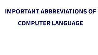important abbreviation of computer language #lbsmca #viral #computer #abbreviation