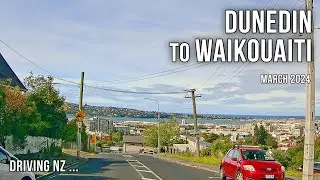 Driving New Zealand: Dunedin to Waikouaiti | 4K scenic drive
