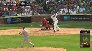 CIN@CHC: Bryant's two-run shot ties game at 4 in 8th