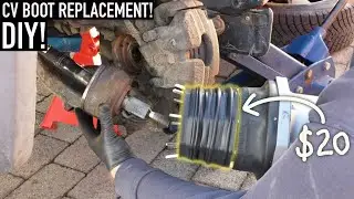 CV boot replacement on car! No need for disassembly of the driveshaft!