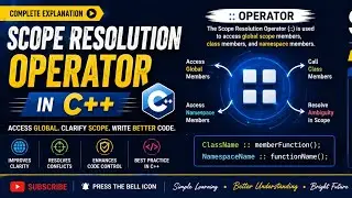 Scope Resolution Operator (::) in C++ | OOP in C++ with Program | SB Tech Academy