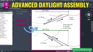 8.4 How to Create Assembly using Daylight inside ROW in Civil 3d | Advanced Civil 3d Complete Course