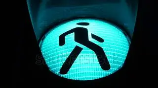 1030080215 preview Pedestrian traffic light with green light on.