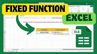How to use fixed function in Excel
