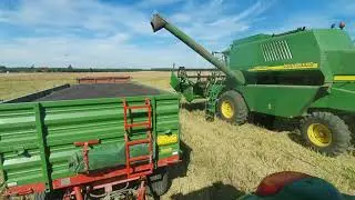 Żniwa 2020 | Koszenie rzepaku | John Deere 1450 CWS + John Deere 6620
