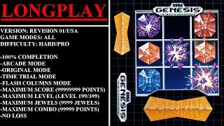 Columns [Rev 01/USA] (Sega Genesis) - (Longplay - All Modes | Hard/Pro Difficulty | 100% Completion)