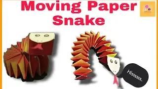 Moving Paper Snake / Learn To Make Paper Snake Easily / Origami Snake Tutorial