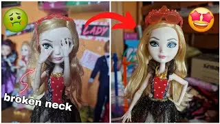 Restoring Ever After High Mirror Beach Apple White doll :D (Broken neck fix)