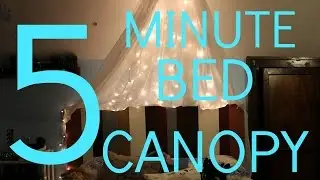 DIY BED CANOPY + FAIRY LIGHTS