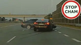 Nieudane zajechanie BMW zakończone kolizją na A2 #1586 W
