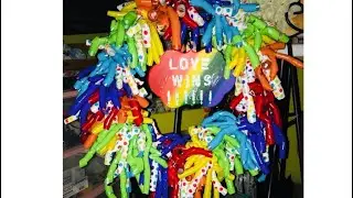 #73 HOW TO MAKE A PRIDE RAINBOW WREATH!! HAPPY PRIDE MONTH LGBTQ!!! @thecraftydiyguy