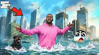 GTA 5 Tamil: BLUE TSUNAMI turns into RED LAVA! 🌊🔥 Shinchan Warriors Survival!தமிழ்