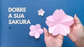 COMO FAZER FLOR DE CEREJEIRA DE ORIGAMI | APRENDA A DOBRAR A SAKURA COM AMOR
