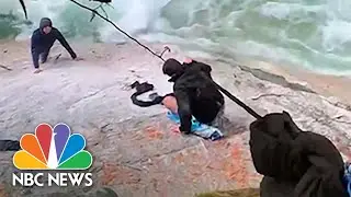 Watch: Video Shows Sikh Men Using Turbans To Rescue Hikers At Canada Waterfall