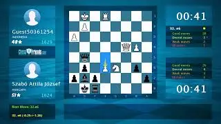 Chess Game Analysis: Guest50361254 - Szab&oacute; Attila J&oacute;zsef, 0-1 (By ChessFriends.com)
