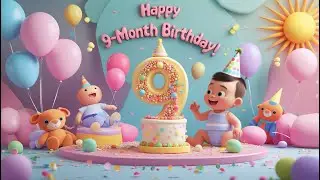 🎂 Happy 9-Month Birthday Song for Baby | Cute Milestone Song for 9 Month Old Kids
