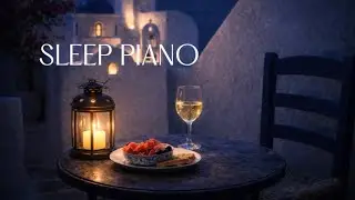 Sleep Caf&eacute; Ambience | Santorini Night 🌙🍷 | 30 Minutes | No Talking
