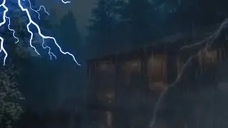 Best Rainfall by the Forest Cabin | Healing Rain Sounds for the Soul