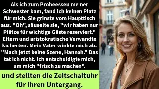 Als ich zum Probeessen meiner Schwester kam, fand ich keinen Platz für mich
