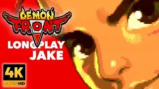 Demon Front | Jake | Longplay | 4K UHD 60FPS | Bad Ending | Arcade ASMR | Closed Captions