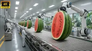 Inside the Factory: Watermelon Juice Factory Line, From Fruit to Pack (How It&rsquo;s Made)
