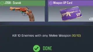 Call Of Duty Mobile Kill 10 Enemies with any Melee Weapon Task Complete