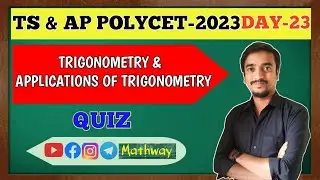 POLYCET - 2023. LIVE QUIZ.TRIGONOMETRY & APPLICATIONS OF TROGONOMETRY