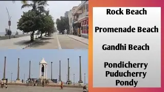 #Rock Promenade Gandhi Beach White Town Pondicherry Puducherry Pondy Tamilnadu Vlog