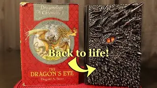 Remaking The Dragon's Eye book cover with air dry paper mache clay.