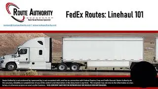 Route Authority FedEx Routes Linehaul 101