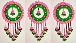 Handmade Floral Wall Hanging 🌸✨ Step-by-Step Craft Beauty