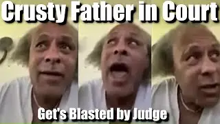 Crustys Dad is a Clown and the Judge let's him know it.