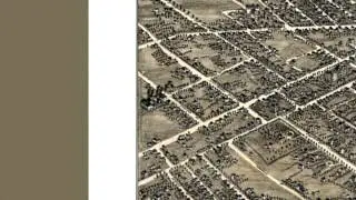Akron Ohio 1882 Panoramic Bird's Eye View Map 7212