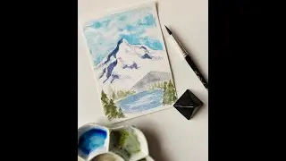Tuto Express : Montagne et 3 techniques d'aquarelle r&eacute;unies