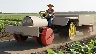 How to make tractor with cardboard | simple toy ideas cardboard tractor 🚜 cardboard diy toy