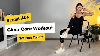 3 Minute Chair Tabata Workout to Burn Belly Fat, Sculpt Abs, and Tone Your Waist at Home