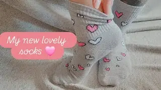 First Time Wearing These Cute Heart Socks 💖