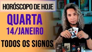 HORÓSCOPO DE HOJE / QUARTA - 14/01/26 - Previsão para Todos os Signos [AMOR, TRABALHO E DINHEIRO]