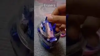 Doms Triangular Erasers Stationary items from flipkart #shorts #trending #stationary #unboxing