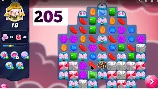 Candy crush saga level 205 । Legendary level । No boosters। Candy  205 help । Candy crush saga game