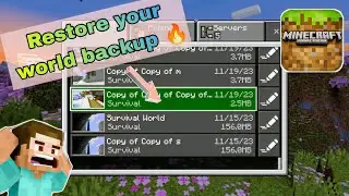 How to restore Minecraft world backup V1.20 or V1.19 | Full guide in Hindi |