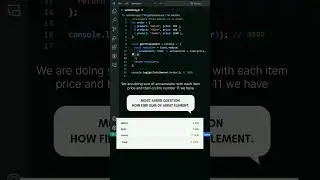 Interview question : Find sum of elements of array. #js #frontend #viral #trending #shortvideo#short